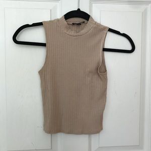 Cropped Tan Tank Top